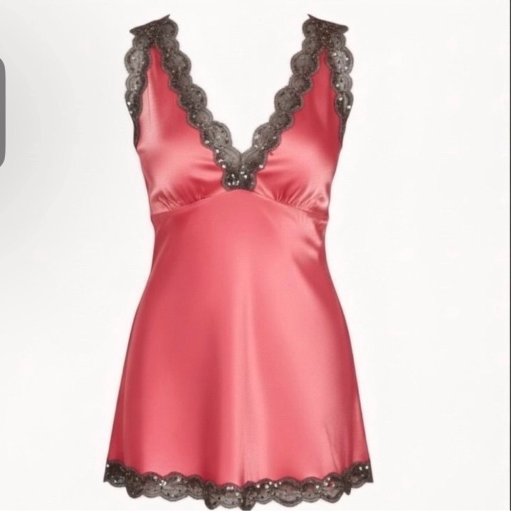 Gold Hawk Silk Cami Rasberry & Coco Lace Border, Washable Silk
$65 $198